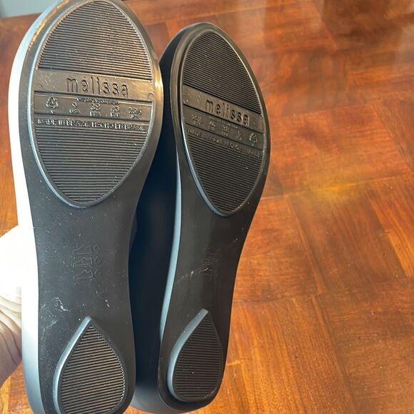 Melissa Size 9 Ultragirl Basic Solid Black Peep toe Shoes - Picture 6 of 9